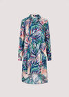 High-Low Tropical Mini Dress, Pink, large
