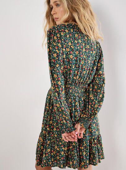 Ditsy Floral Shimmer Mini Dress