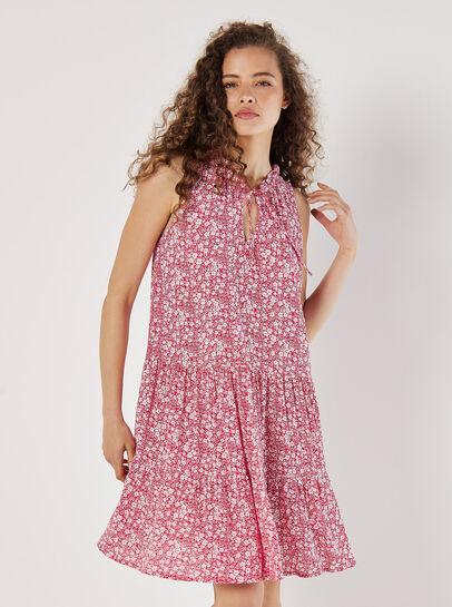 Ditsy Floral Tiered Mini Dress