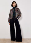 Multicoloured Tweed Jacket, Black, large