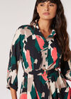 Brushstroke Hanky Hem Mini Dress, Green, large