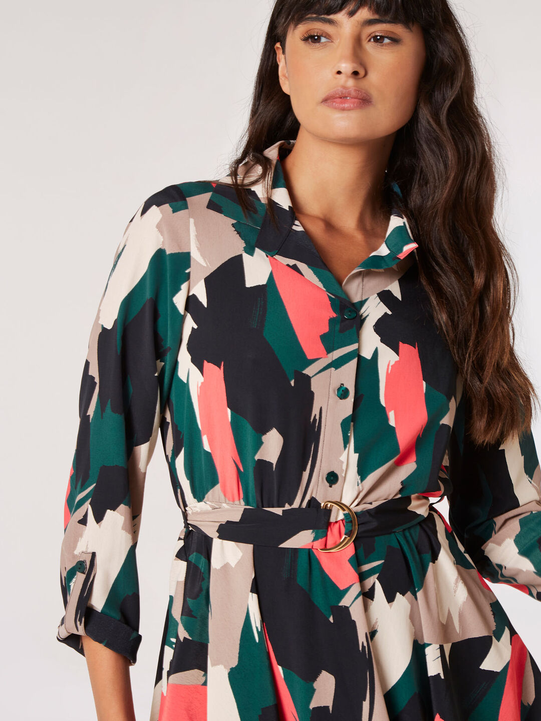 Image of Brushstroke Hanky Hem Mini Dress