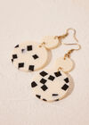 Black & White Chip Earrings, Assorted, large