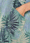 Tropical  Oversized Top, Aqua - Turquoise, large