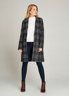 Navy Dogtooth Coat, Navy, large