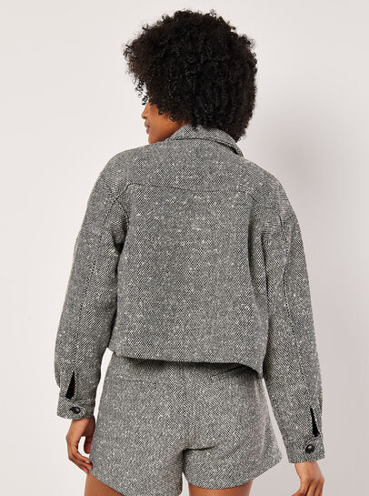 Textured Cropped Shacket