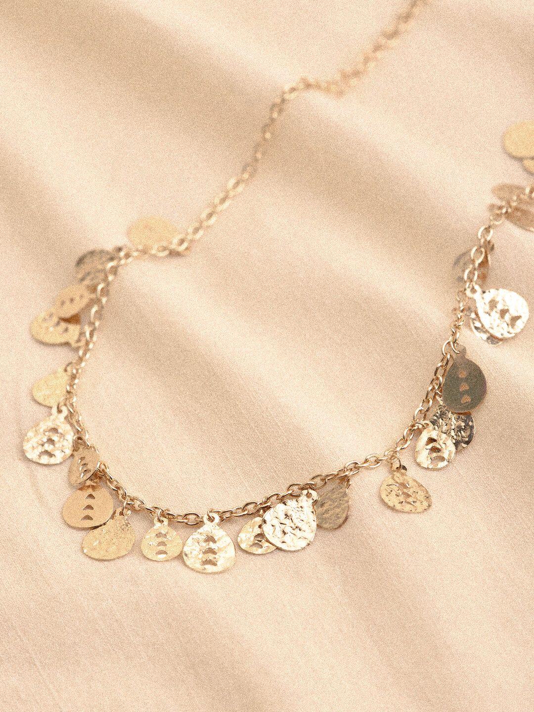 Image of Gold Tone Charms Necklace