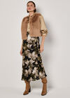Faux Fur Cropped Gilet, Brown, large