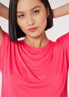 Curved Hem Jersey T-Shirt, Fuchsia, large