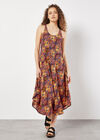 Hexagon Mandala Midi Dress, Yellow, large