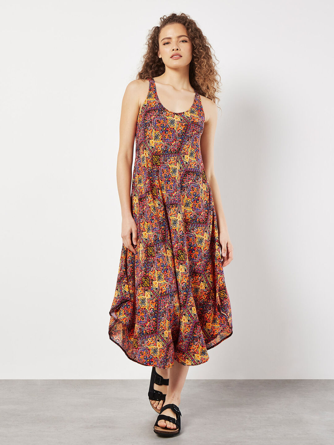 Image of Hexagon Mandala Midi Dress