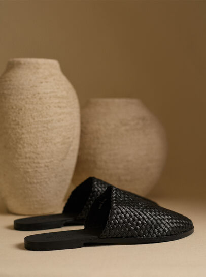 Leather Weaver Mules