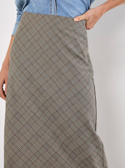 Heritage Check Bias Maxi Skirt