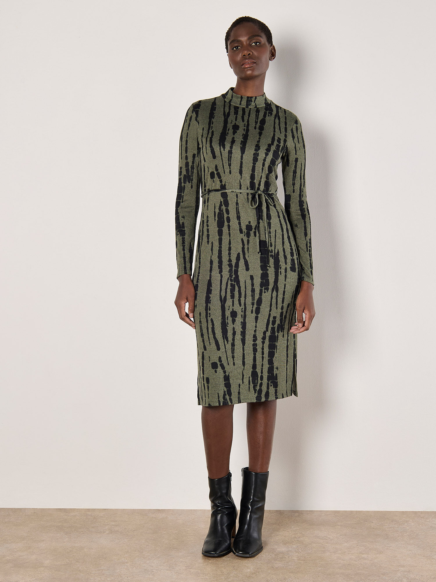 Tie Dye Soft Knit Midi Dress | Apricot Clothing