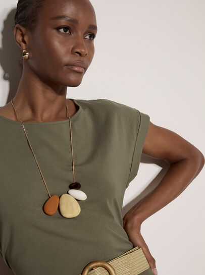 Turn-Up Sleeves Jersey T-Shirt