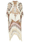 Boho Tassel Edge Kimono Top, Stone, large