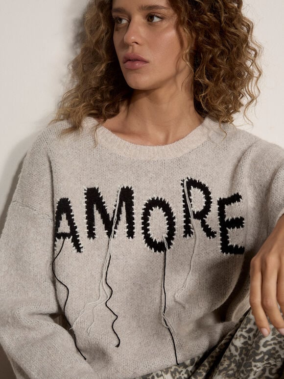 Soft Amore Jumper, Stone, large