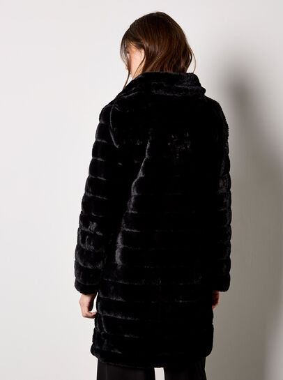 Faux Fur Panel Jacket