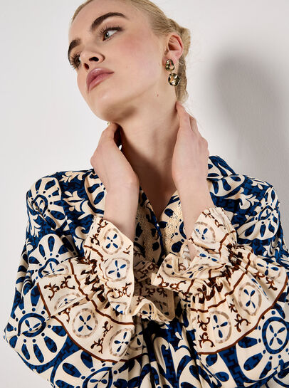 Block Print Oversized Shirt