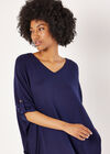Soft-Touch Cocoon Mini Dress, Navy, large