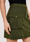 Patch Pocket Mini Skirt, Green, large