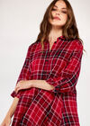 Punk Tartan Shirt Dress, Red, large
