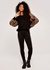 Multicolour Thread Sleeve Jumper, Blue, large