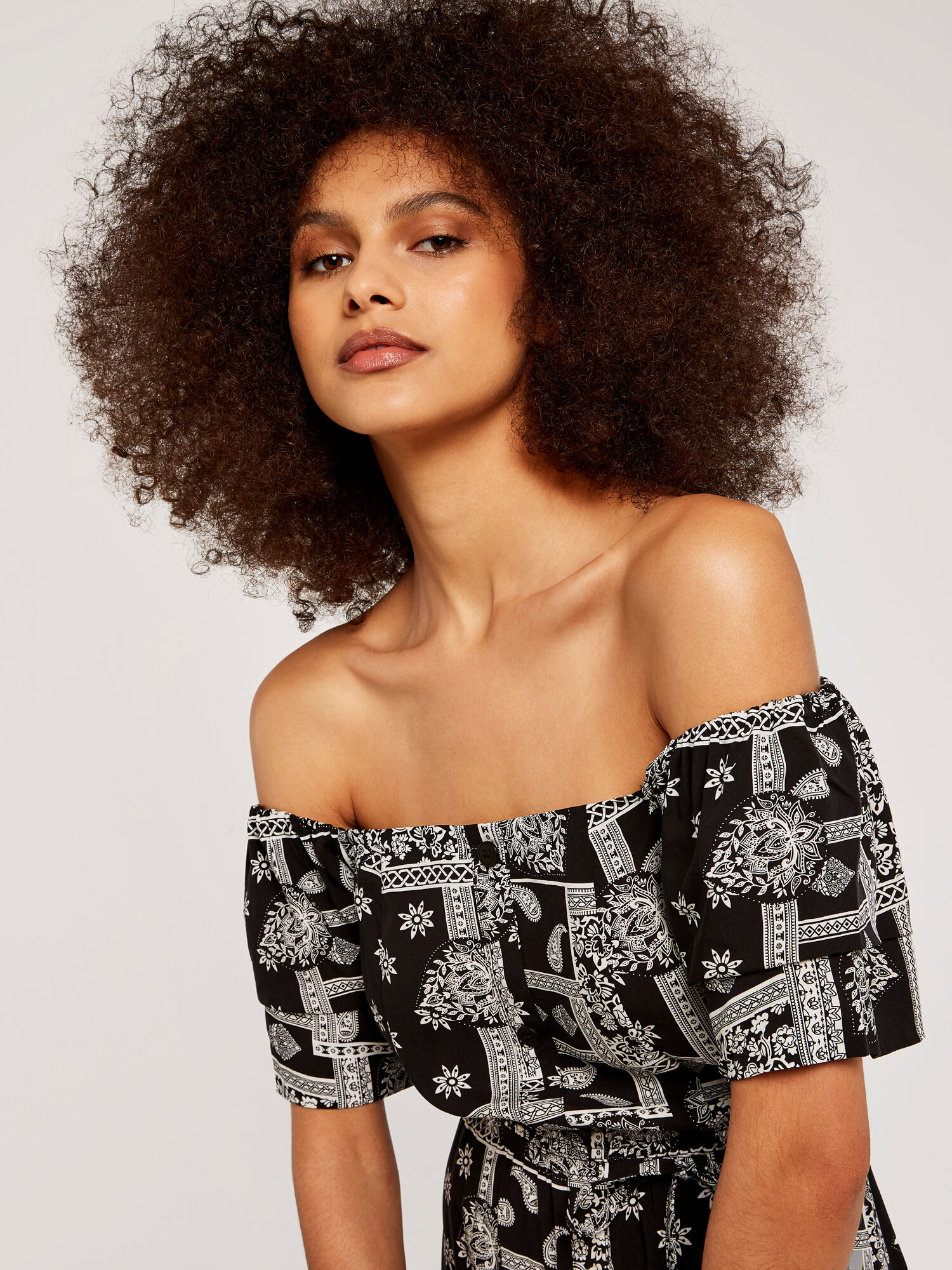 Patchwork Bardot Dress