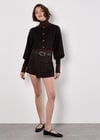 Cropped Batwing Cardigan, Black, large