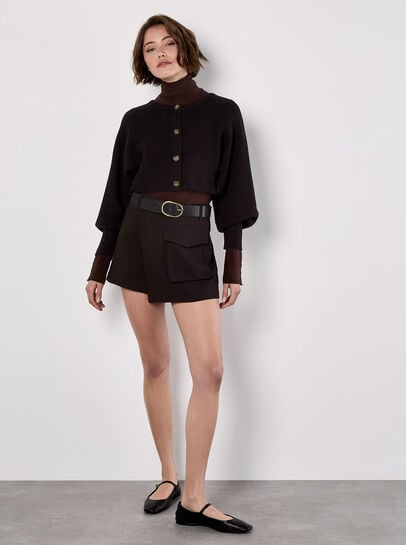 Cropped Batwing Cardigan