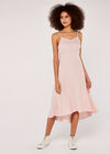 Gingham Flounce Dress, Pink, large