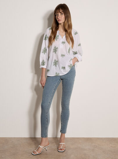 Embroidered Floral Blouse
