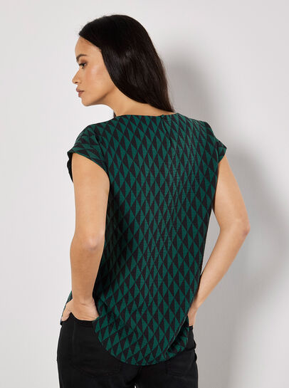 Geo Triangles Woven T-Shirt