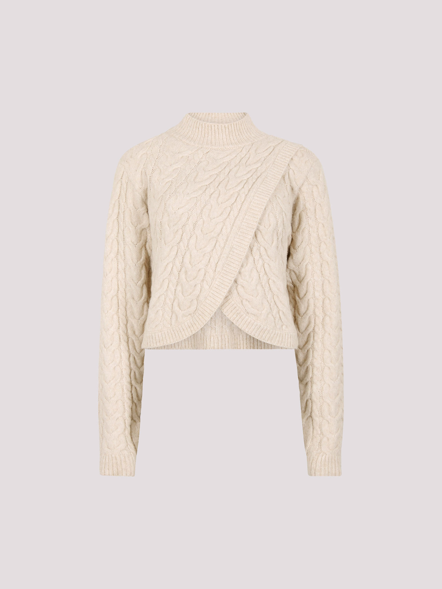 Cable Knit Wrap Jumper | Apricot Clothing