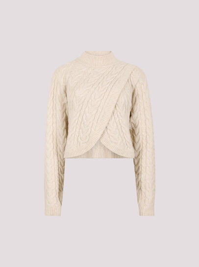 Cable Knit Wrap Jumper