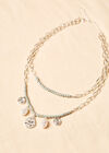 Beaded Statement Collar Necklace, Silver, large