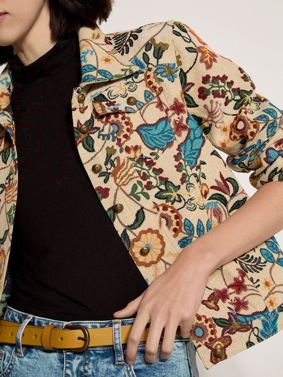 Thin Gold Buckle Belt, Yellow, large