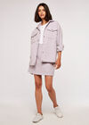 Check Wool Shacket, Lilac, large