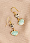 Gold Tone Multi Stone Drop Earrings, Assorted, large