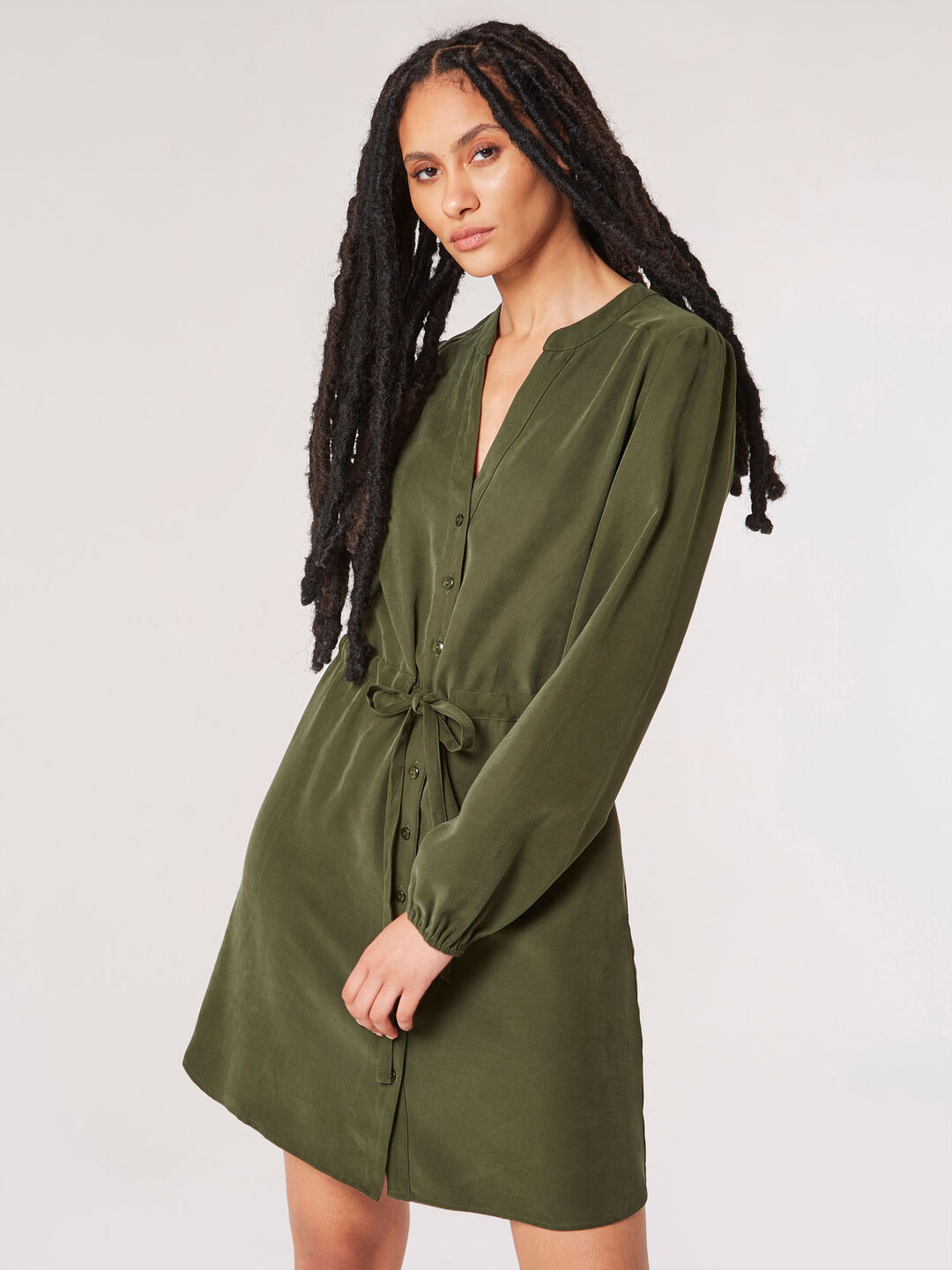 Image of Twill Shirt Mini Dress