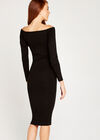 Bardot Bodycon Knit Dress, Black, large