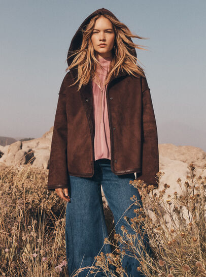 Reversible Faux Fur Suede Jacket