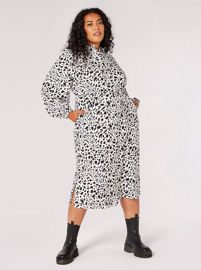 Curve Animal Print Midi Dress
