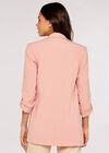 Turn up Sleeve Blazer, Pink, large
