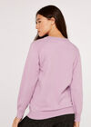 Statement Heart Jumper, Lilac, large