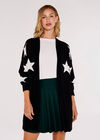 Stargaze Jacquard Cardigan, Black, large