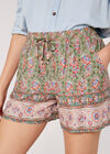 Sarasa Floral Shorts, Green, large