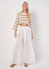 Crochet Waves Cropped Top, White, large
