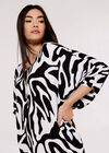 Swirl  Cocoon Dress, Black, large