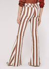 Stripe Flare Denim Jeans, Rust, large